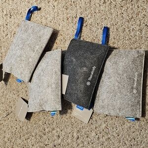 Therabody Gray and Blue Travel Toiletry Bag